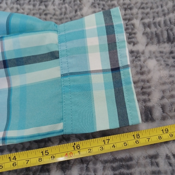 Simms Womens XL Big Sky Blue Plaid Button-Up Shirt Water Resistant - Picture 9 of 11